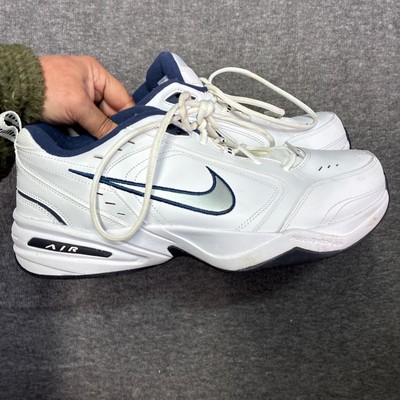 Nike Air Monarch IV Shoes men size 13 4E width White Navy Dad Shoe