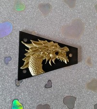 Jackson guitar - Truss Rod Cover.golden dragon head.