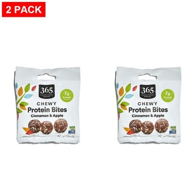 Whole Foods Market, Chewy Cinnamon & Apple Protein Bites, 1.58 Ounce - Pack Of 2