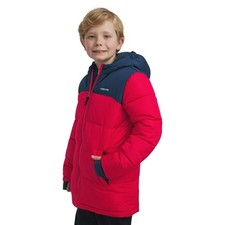 Lands  End Red/Navy Youth Insulated Winter Puffer Parka   Sz M 10/12  NWT