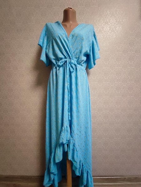 Women Dress Blue Viscose 40 / L / 48
