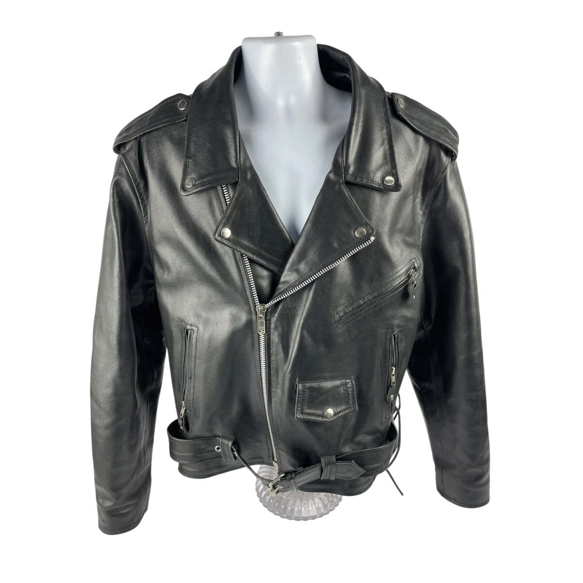 ジャケット・アウター Leather Motorcycle Jacket Vintage Vintage Echtes Leder Genuine Leather Motorcycle Jacket Size 46