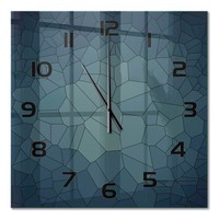Minimalistische Glas-Wanduhr Abstraktion Hintergrund Schwarze Zeiger 60X60 Cm