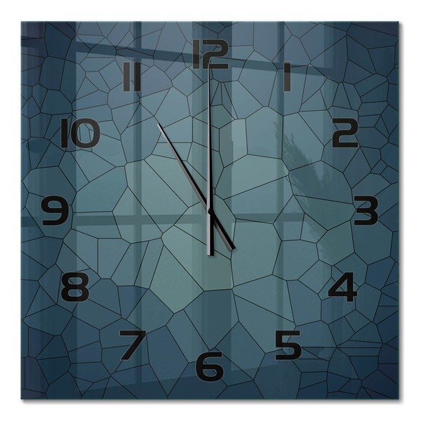 Minimalistische Glas-Wanduhr Abstraktion Hintergrund Schwarze Zeiger 60X60 Cm-image