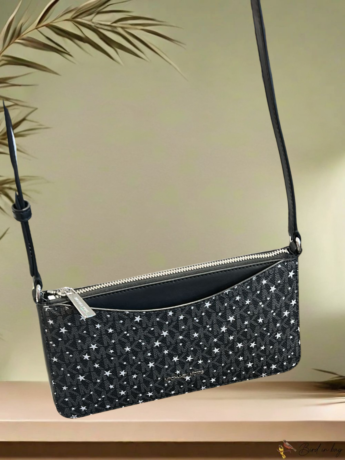 Michael Kors Arden Women Medium Black Shoulder Crossbody Purse Bag Messenger MK