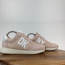 New Womens DKNY Oaks Logo Pink Comfort Casual Low Top Sneakers Size 9 M NWOB