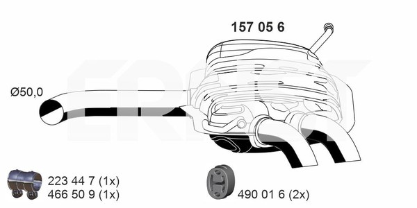 Ernst EndschalldäMpfer SchalldäMpfer FüR VW Golf VII 5G1 BE1 BQ1-image