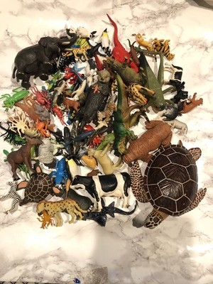 Safari Ltd Schleich Plastic Lot 105 Farm Zoo Water Animals Dinosaurs Insect Bugs