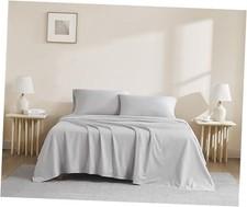 100 Organic Cotton Twin Sheet 3 Pcs Set, Cotton Sheets with 16  Deep Pocket,