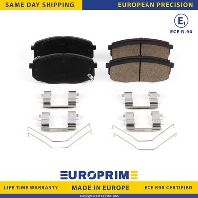 Front Brake Pads w/Hardware for 18-21 Hyundai Kona Kia Seltos 17-19 Soul Ceramic