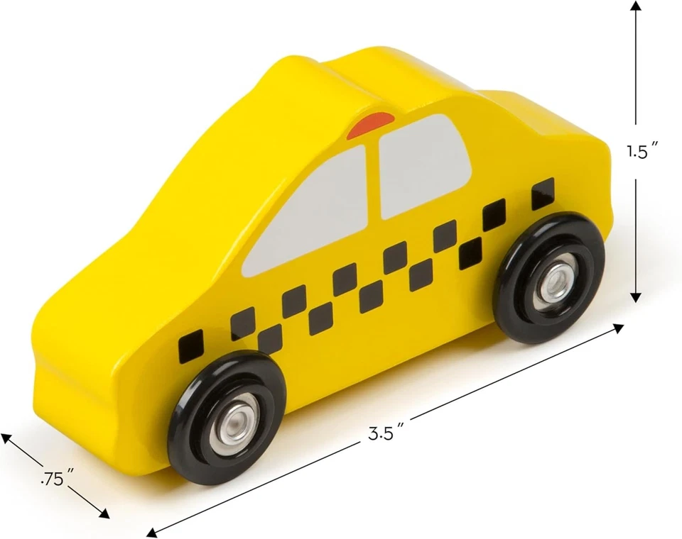 Juego de vehículos de madera para coches en bandeja de madera Foto 4 de 4