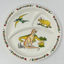 Kids Vintage Dinosaur Dinner Plate - 10  Divided Melamine