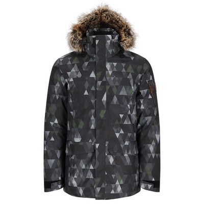 Obermeyer Ridgeline Insulated Ski Jacket with Faux Fur, Men s, Out of Bounds, XL