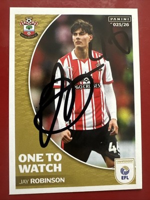 Southampton Jay Robinson Hand Signed Panini 2025/2026 EFL Sticker