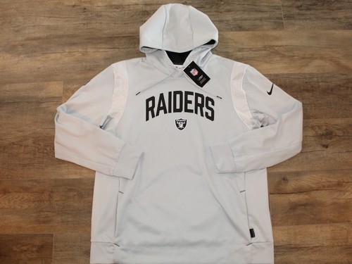 NWT Las Vegas Raiders Nike On Field Therma-Fit NFL Football Hooded Sweatshirt XL - Picture 2 of 7