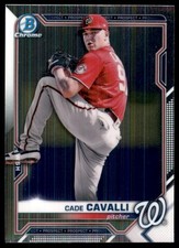 2021 Bowman Chrome Prospects Atomic Refractor Cade Cavalli Washington Nationals