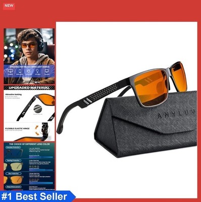 Blue Light Blocking Glasses Men Computer Gaming Eyestrain Protection Metal