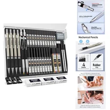Professional 37PCS Art Mechanical Pencil Set with 23 Lead Refills and Erasers