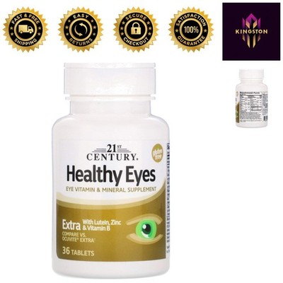 Healthy Eyes Extra Tablets   36 Count Gluten Free with Vitamins A, C, E