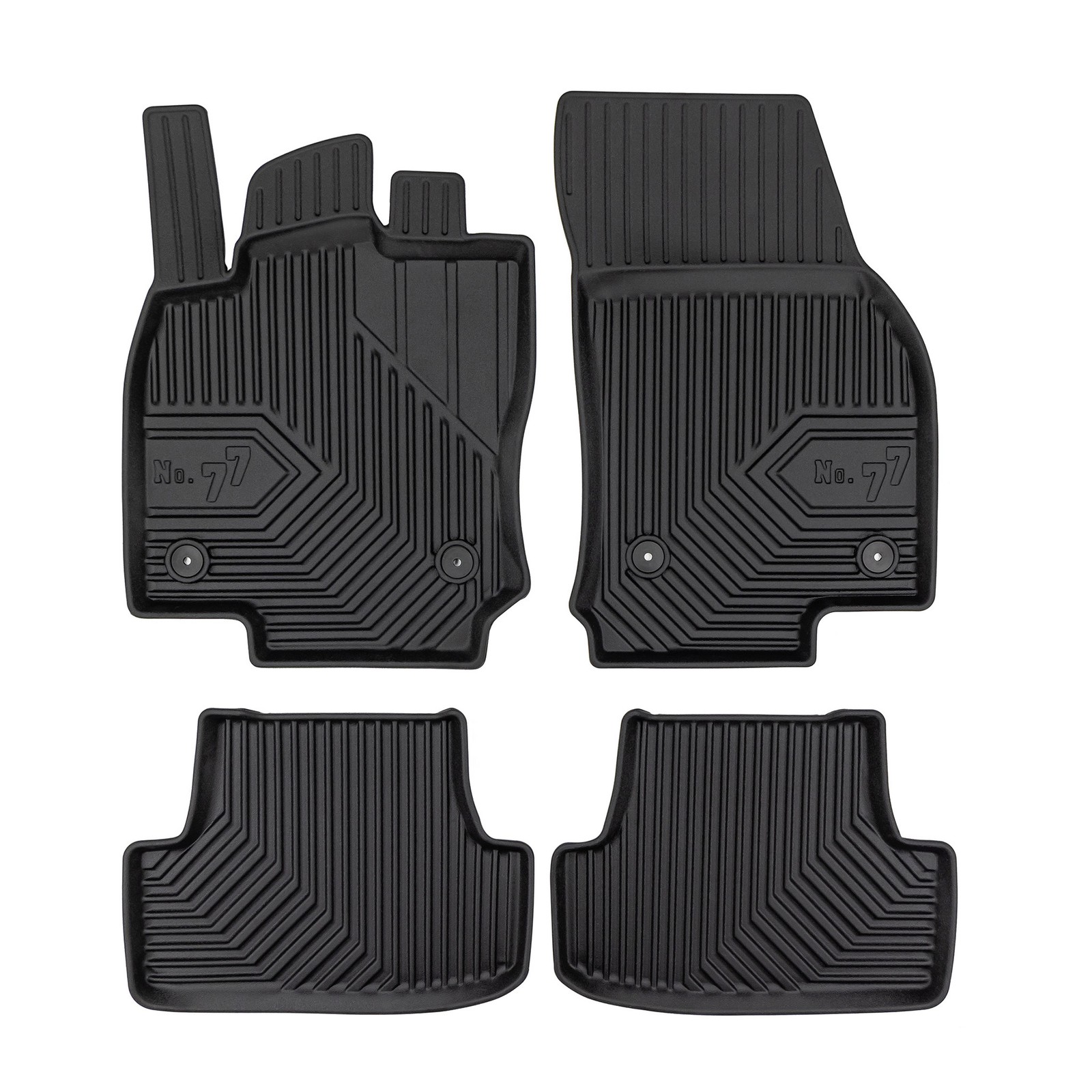 Tapis de sol VW T-Roc 2017-2025 en TPE noir - Set de 4 pièces sur mesure