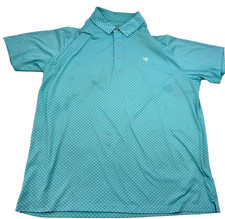Ariat Polo Shirt Mens Large Blue AriatTek Heat Series Geometric