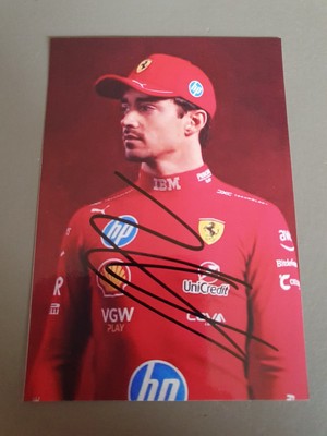 CHARLES LECLERC FERRARI F1 FAHRER HANDSIGNIERTES FOTO 6'' X 4''.