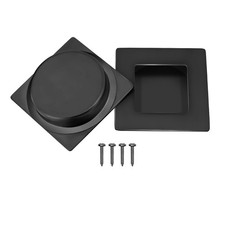 2 Pack 23/4 Inch Recessed Finger Flush Pulls For Pocket Door Matte Black Square