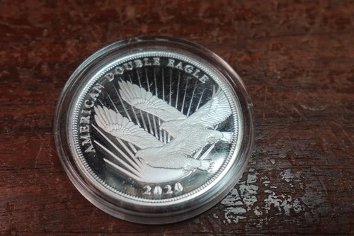 2020 Cook Islands $2 American Double Eagle 1/2 oz .999 Fine Silver BU Coin