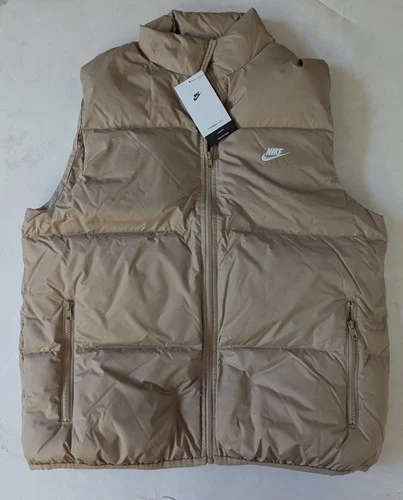 Nike Club Therma Fit Down Puffer IB2977 297 man brown vest sz  M Brand New $150 - product listing photo
