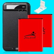 High Capacity 2x 5520mAh Durable Battery Travel Charger for LG V20 H910 BL-44E1F