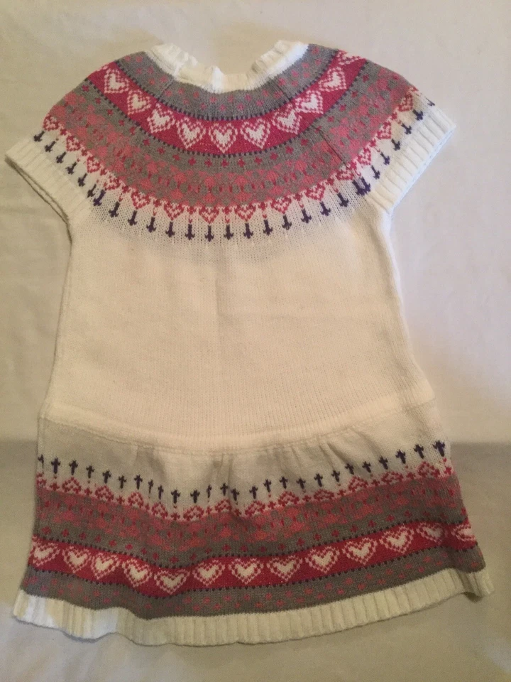 Vestido suéter Arizona tamanho 4 férias corações listras metálicas - Imagem 3 de 3