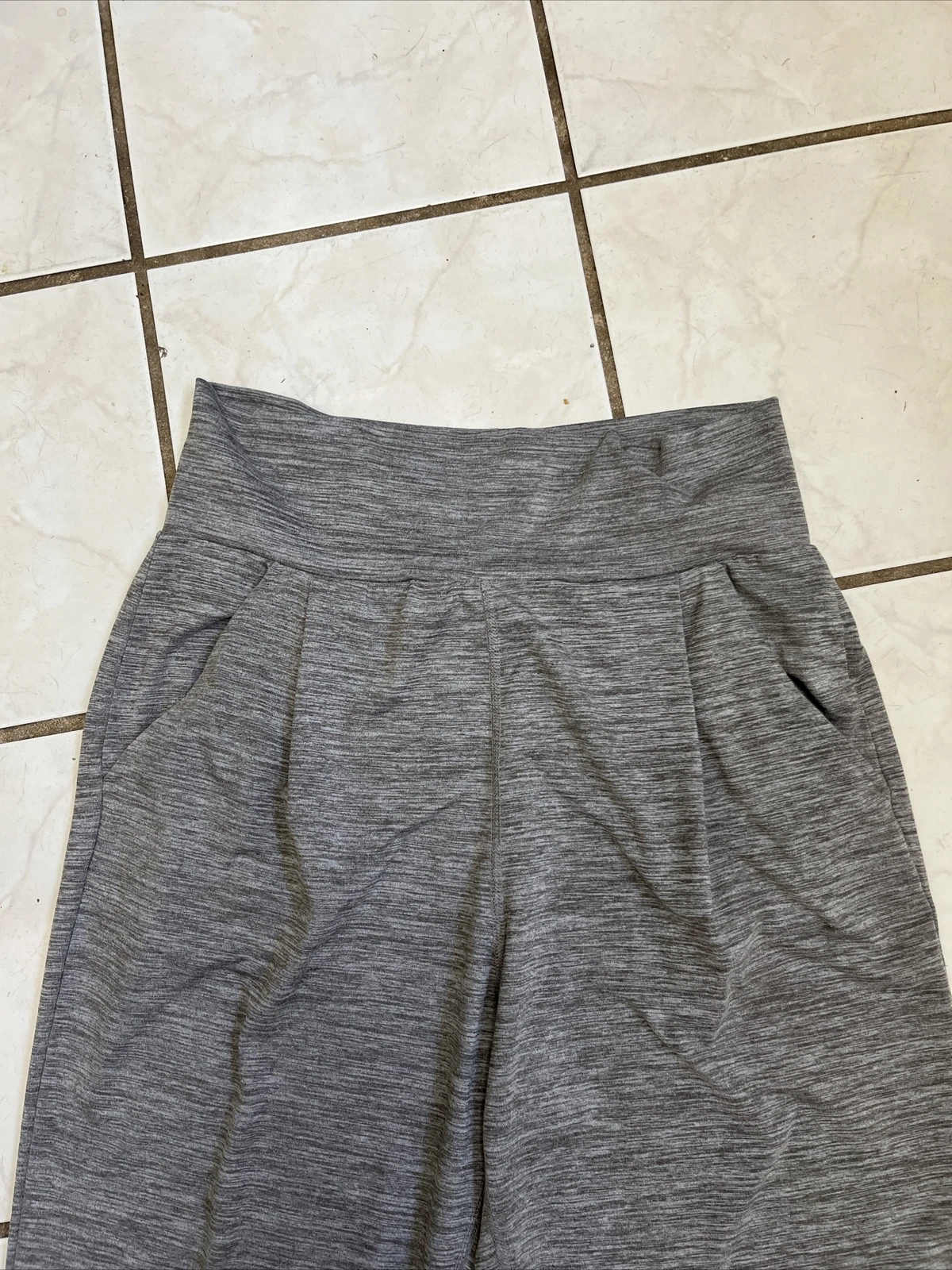 vuori heather lux harem high rise stretch poly fitness pants
