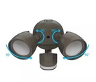 Commercial Electric Dusk Dawn Sensor Bronze Exterior Outdoor Twin Head LED Flood — photo 4