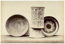 William Axon Mansell, British Museum, Mexico, Shallow Bowls and Cup vintage albu