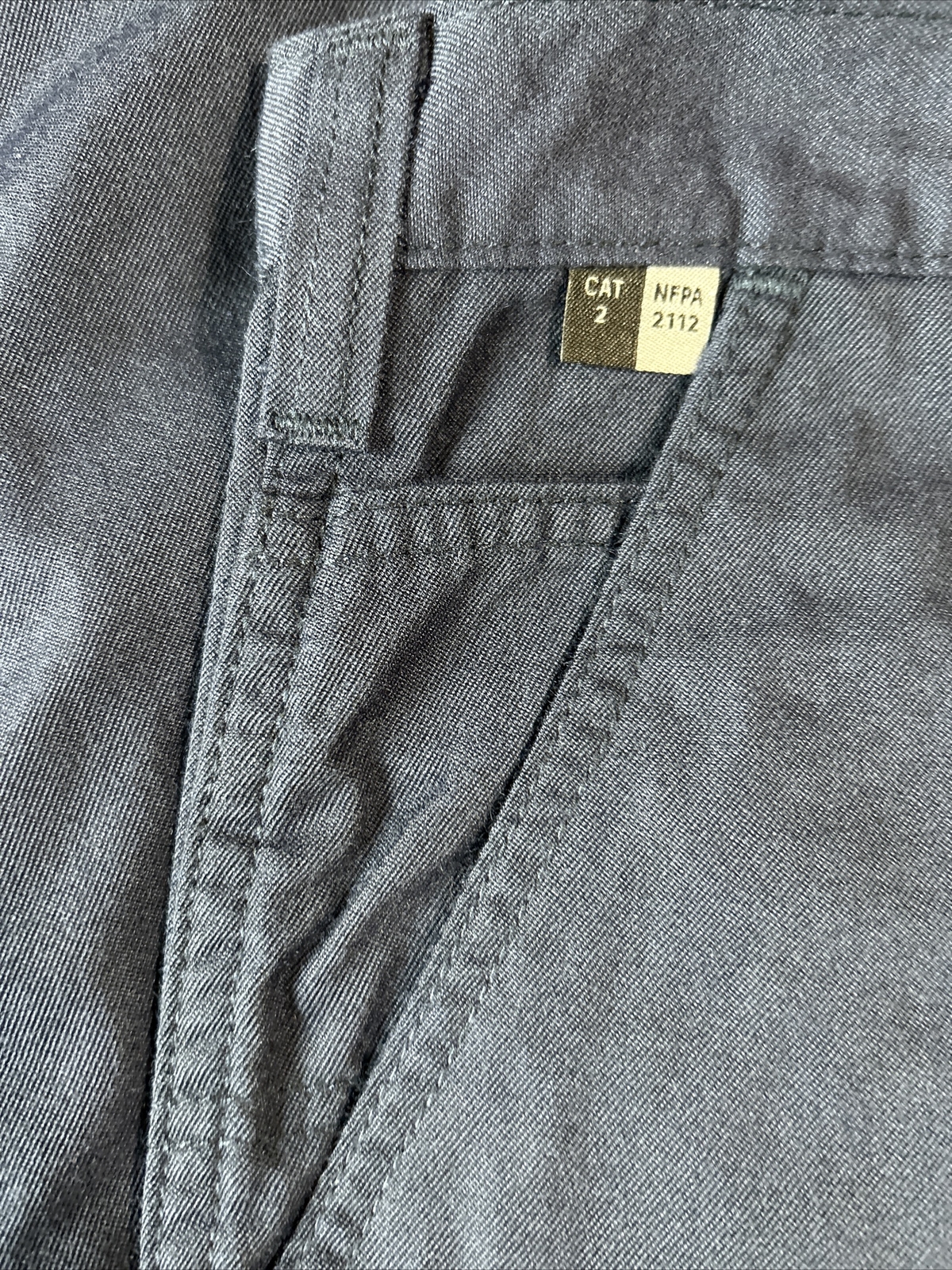 Carhartt Men's FR 2112 CAT 2 Navy Blue Cargo Carpenter Pants 34 x 36