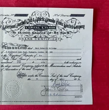 Liverpool FC Share Certificate  signed Bill Shankly’s sec. P Robinson- reprint