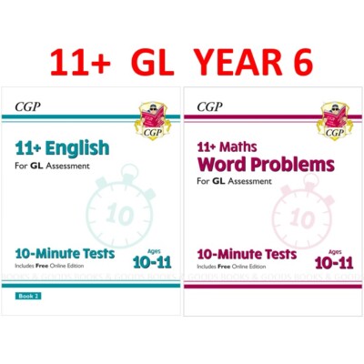 11+ Plus Year 6 GL 10 Minute Test English 2 Maths Word Problems with Answer 2022