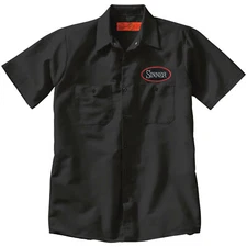 SINNER Button Up Mens Mechanic Work SHIRT Punk Metal Rock country tattoo Auto