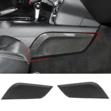 Carbon Fiber Side Gear Shift Box Panel Cover Trim Sticker For Ford Mustang 2015+
