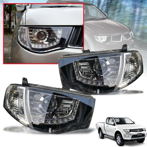 Head Lamp Light Projector LED Mitsubishi Triton L200 MN ML Pickup UTE 2005-2014