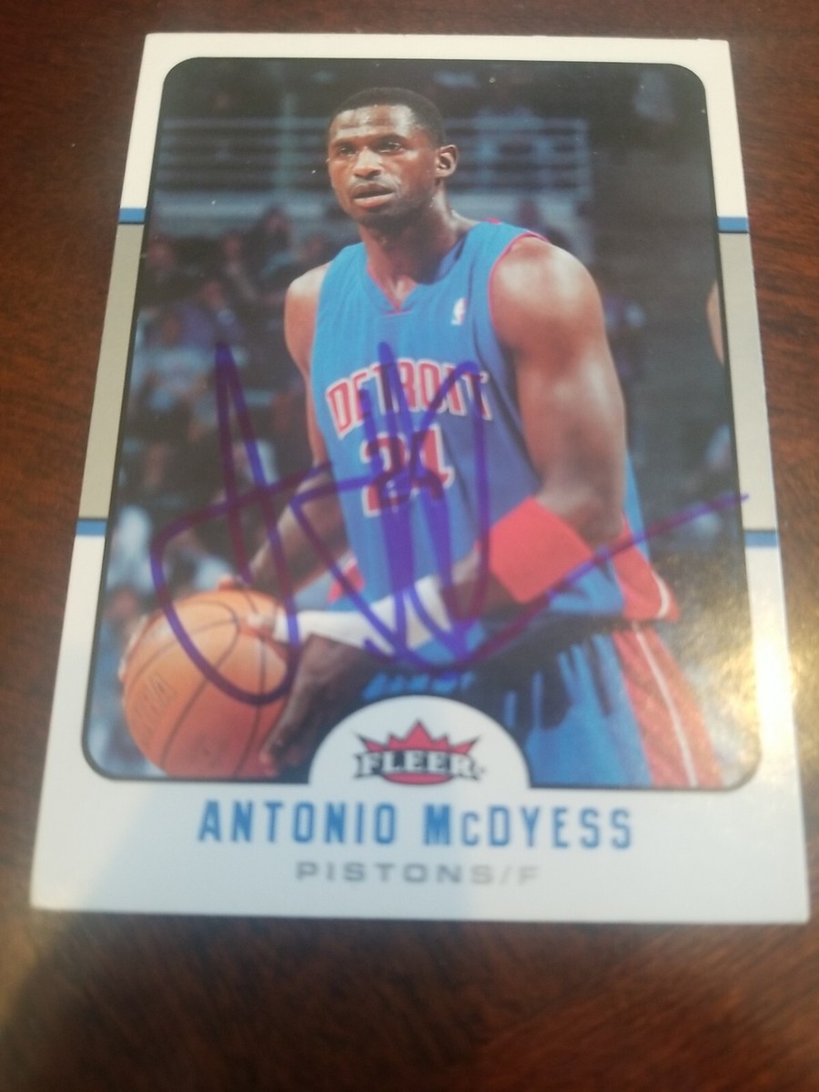 antonio mcdyess signed card autographed basketball trading auto 