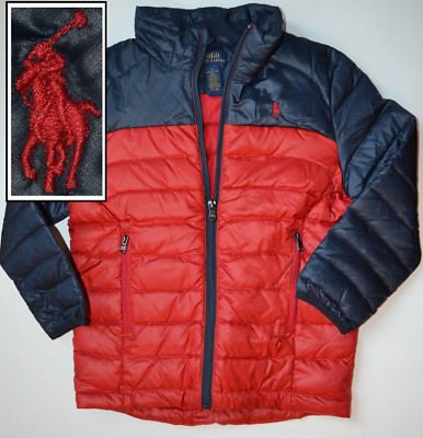 NWT Ralph Lauren Boys Mock Neck Lightweight Down Fill Jacket Puffer Size 6