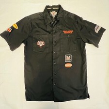 Harley Davidson Mechanic Shirt M Men's Black Patches Glide Medium