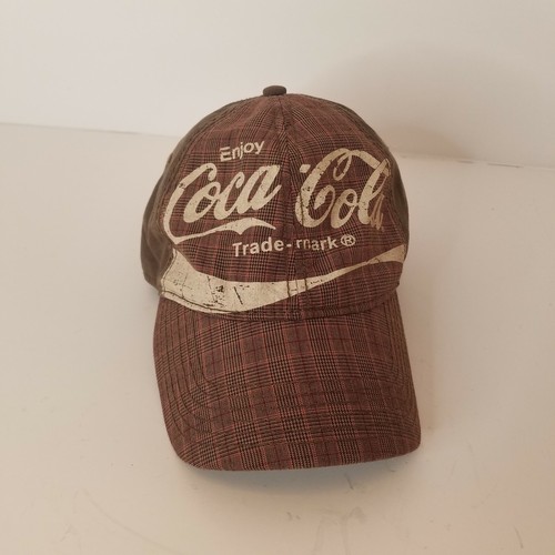 ๐ฒ Enjoy Coca-Cola Strapback Cappello da Baseball Berretto Marrone a Quadri (LT1) - Foto 5 di 6