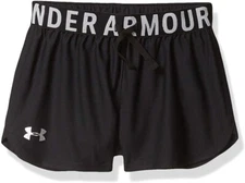 Under Armour 263375 Kids Girl's Play Up Solid Shorts Black Size XS