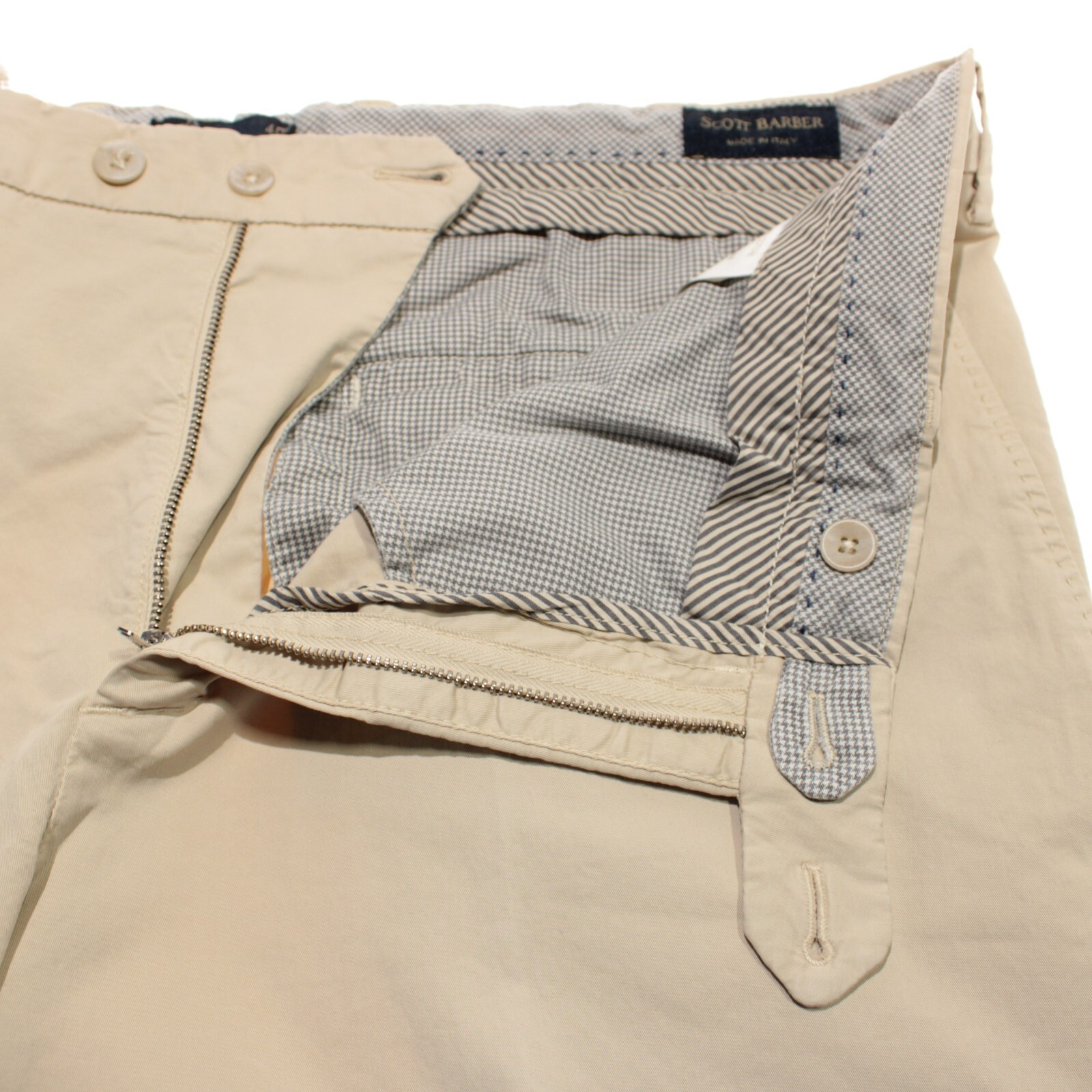 Scott Barber NWD Cotton Blend Chinos / Casual Pants Size ~ 38 US In Solid Beige