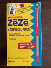 PaperMate 64589 ZeZe Mechanical Pencils 0.5mm Black with Tuff Stuff Eraser Rare