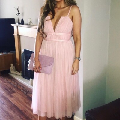 Asos pink tulle strappy midi dress Size 10 Perfect For Wedding Formal Prom Event | eBay Asos pink tulle strappy midi dress Size 10 Perfect For Wedding Formal Prom Event | eBay