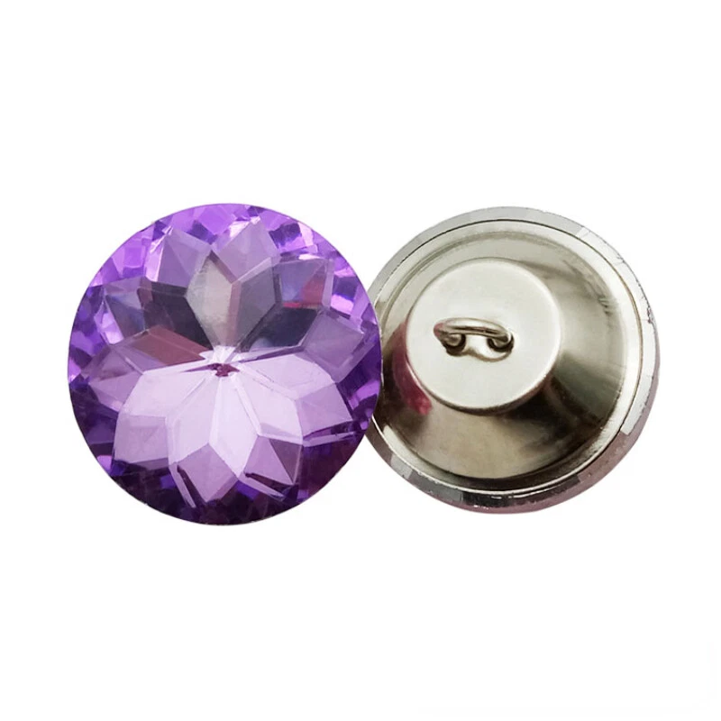 10x Glitter Glass Crystal Buttons Sewing Button Decor for Upholstery DIY Shirt - Image 3 of 4