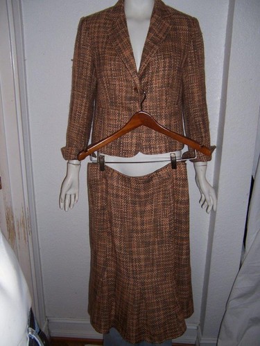 VIA CONDOTTI MULTI-COLORED TWEED SUIT JACKET & SKIRT SIZE 6 WOMEN'S - Picture 6 of 8
